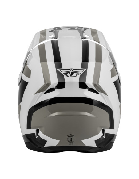 Casque cross Fly 2027 Kinetic Sync - Blanc Noir Gris