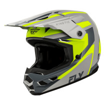 Casque cross Fly 2027 Kinetic Sync - Gris Jaune fluo