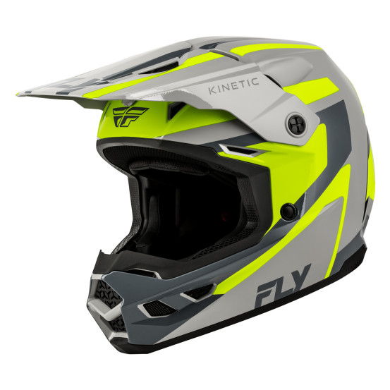 Casque cross Fly 2027 Kinetic Sync - Gris Jaune fluo