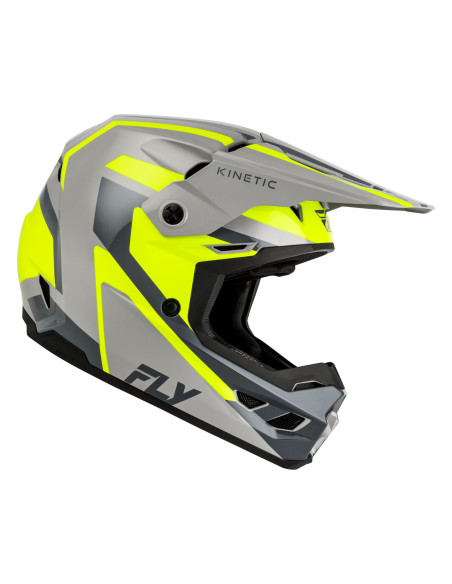 Casque cross Fly 2027 Kinetic Sync - Gris Jaune fluo