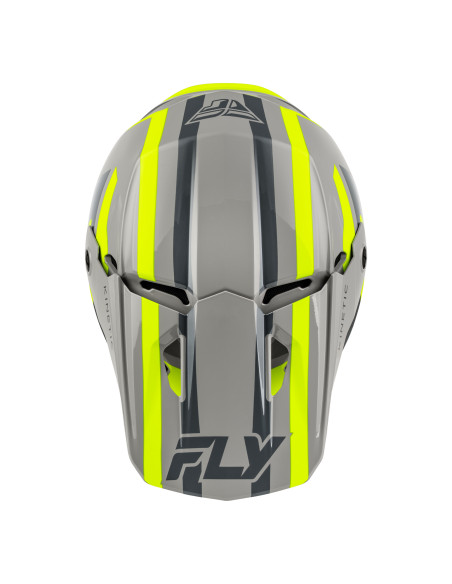 Casque cross Fly 2027 Kinetic Sync - Gris Jaune fluo