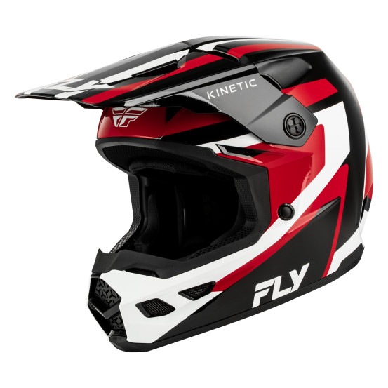 Casque cross Fly 2027 Kinetic Sync - Noir Rouge Blanc
