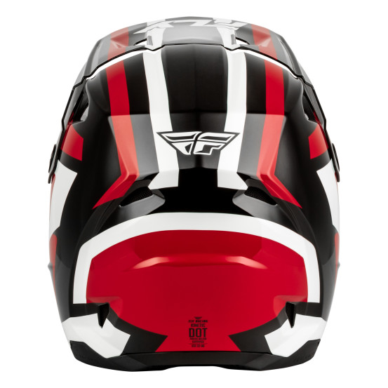 Casque cross Fly 2027 Kinetic Sync - Noir Rouge Blanc