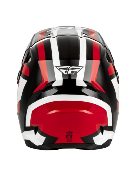Casque cross Fly 2027 Kinetic Sync - Noir Rouge Blanc