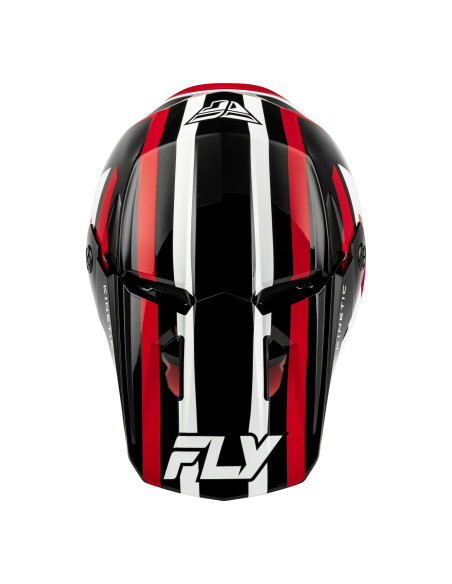 Casque cross Fly 2027 Kinetic Sync - Noir Rouge Blanc