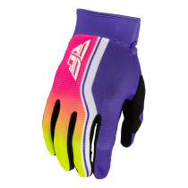 Gants cross enfant Fly 2027 F-16 Raze - Violet Rouge Jaune