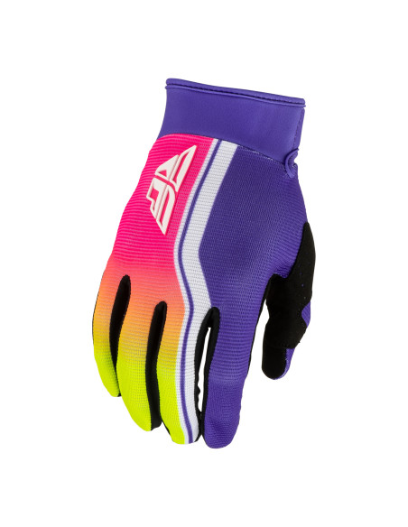 Gants cross enfant Fly 2027 F-16 Raze - Violet Rouge Jaune