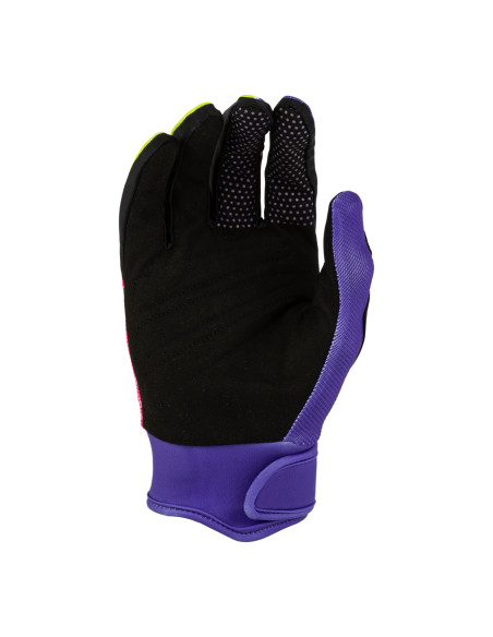 Gants cross enfant Fly 2027 F-16 Raze - Violet Rouge Jaune
