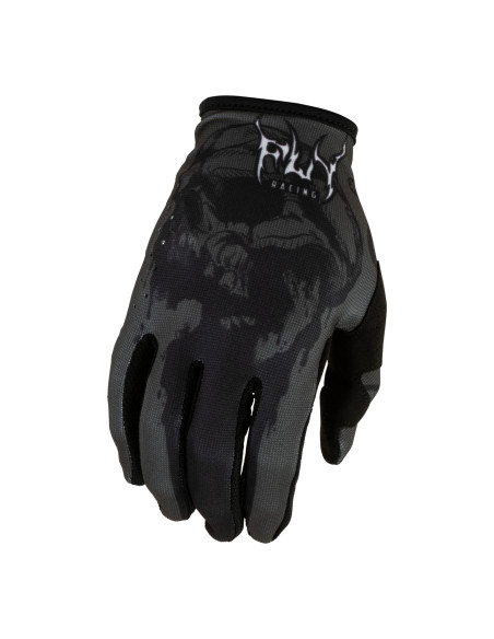 Gants cross enfant Fly 2027 Lite Dark Series - Gris Noir
