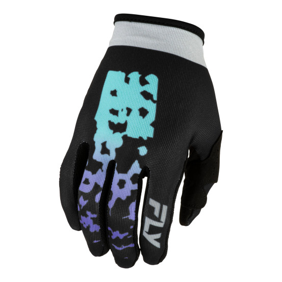Gants cross enfant Fly 2027 Lite Flake - Noir Gris Multicolore