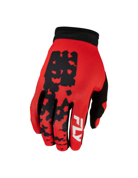Gants cross enfant Fly 2027 Lite Flake - Rouge Noir