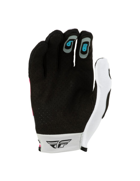 Gants cross enfant Fly 2027 Lite Vibe - Blanc Rose Bleu