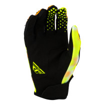 Gants cross Fly 2027 Kinetic Blur - Blanc Jaune fluo Orange 2