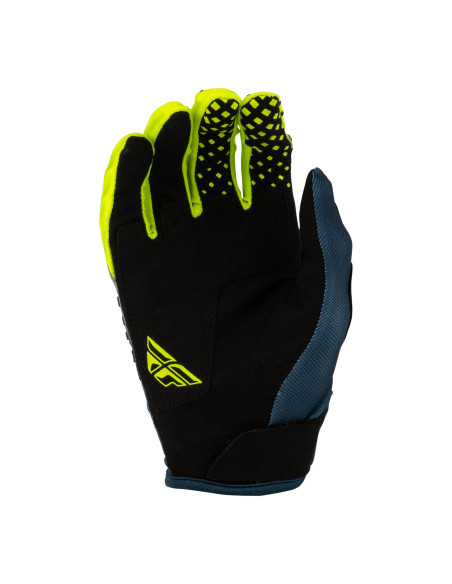 Gants cross Fly 2027 Kinetic Fade - Bleu marine Jaune fluo Blanc