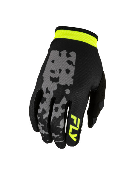 Gants cross Fly 2027 Lite Flake - Gris Jaune fluo Noir