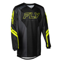 Maillot cross enfant Fly 2027 F-16 Raze - Noir Gris