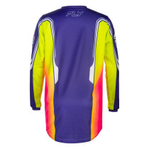 Maillot cross enfant Fly 2027 F-16 Raze - Violet Rouge Jaune 2