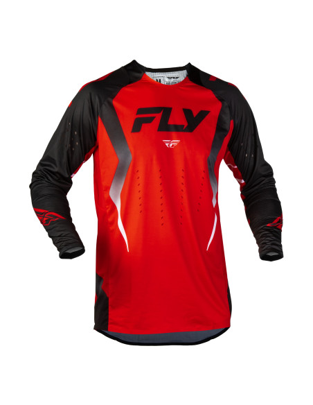 Maillot cross Fly 2027 Evolution DST Bolt - Rouge Noir Blanc