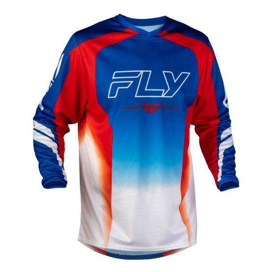 Maillot cross Fly 2027 F-16 Raze - Rouge Blanc Bleu