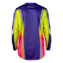 Maillot cross Fly 2027 F-16 Raze - Violet Rouge Jaune 2
