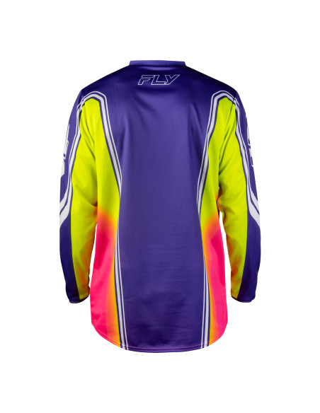 Maillot cross Fly 2027 F-16 Raze - Violet Rouge Jaune