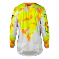 Maillot cross Fly 2027 Kinetic Blur - Blanc Jaune fluo Orange 2