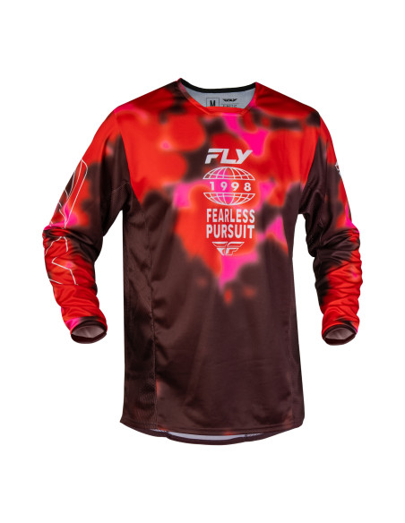 Maillot cross Fly 2027 Kinetic Blur - Rouge Bordeaux