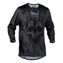 Maillot cross Fly 2027 Kinetic Dark Series - Gris Noir