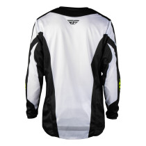 Maillot cross Fly 2027 Kinetic Fade - Blanc Noir Jaune fluo 2