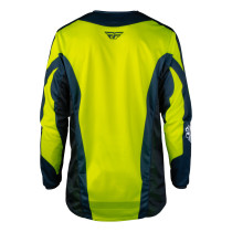 Maillot cross Fly 2027 Kinetic Fade - Jaune fluo Bleu Blanc 2