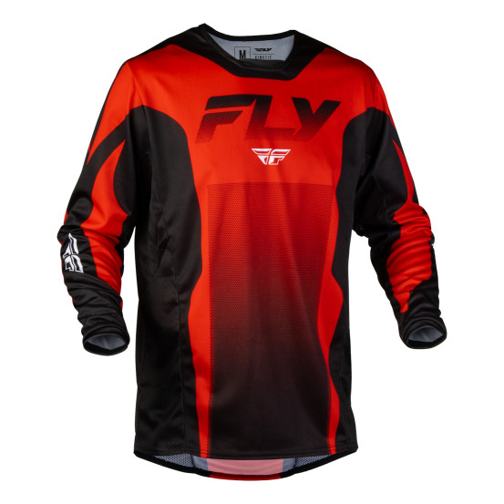 Maillot cross Fly 2027 Kinetic Fade - Rouge Noir Blanc