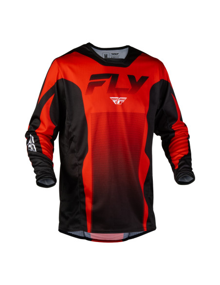 Maillot cross Fly 2027 Kinetic Fade - Rouge Noir Blanc