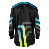 Maillot cross Fly 2027 Kinetic Volt - Noir Gris Turquoise Jaune 2