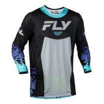 Maillot cross Fly 2027 Lite Flake - Noir Gris Multicolore