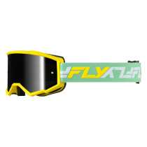 Masque cross Fly 2027 Zone écran irridium noir fumé - Jaune Vert