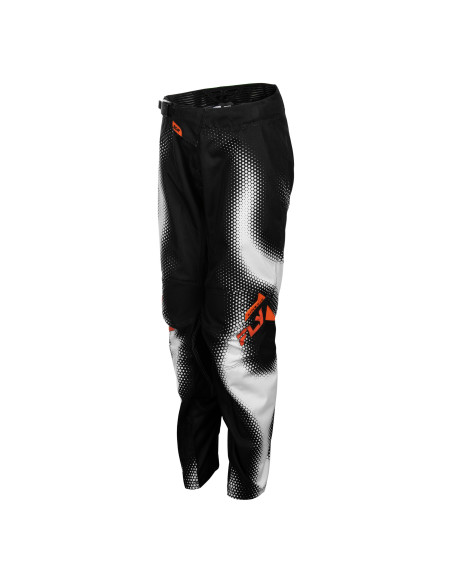 Pantalon cross enfant Fly 2027 Kinetic Torch - Noir Blanc Orange
