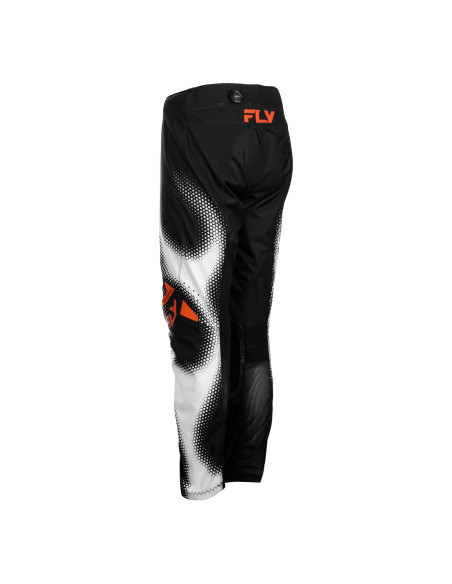 Pantalon cross enfant Fly 2027 Kinetic Torch - Noir Blanc Orange
