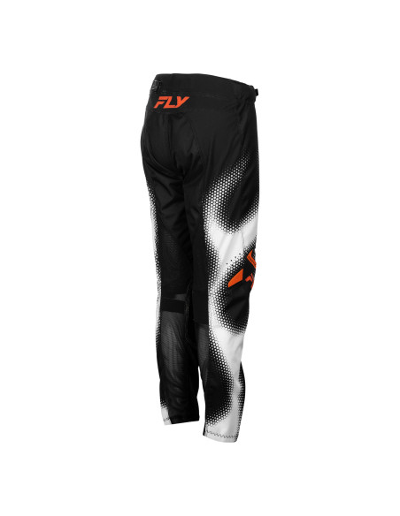 Pantalon cross enfant Fly 2027 Kinetic Torch - Noir Blanc Orange