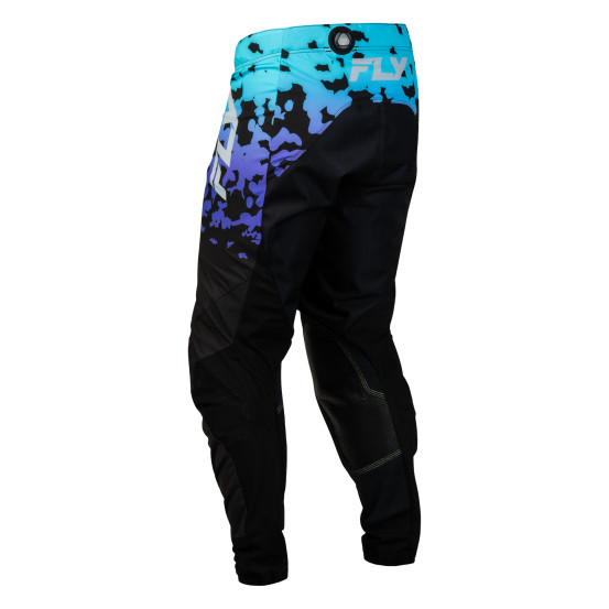 Pantalon cross enfant Fly 2027 Lite Flake - Noir Gris Multicolore