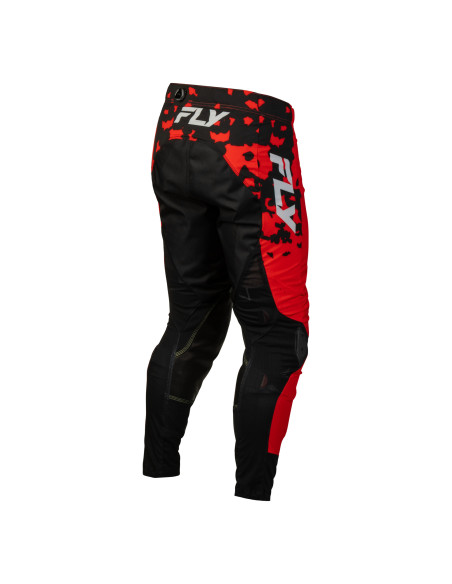 Pantalon cross enfant Fly 2027 Lite Flake - Rouge Gris Noir