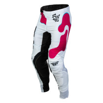 Pantalon cross enfant Fly 2027 Lite Vibe - Blanc Rose Bleu
