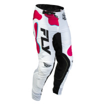 Pantalon cross enfant Fly 2027 Lite Vibe - Blanc Rose Bleu 2