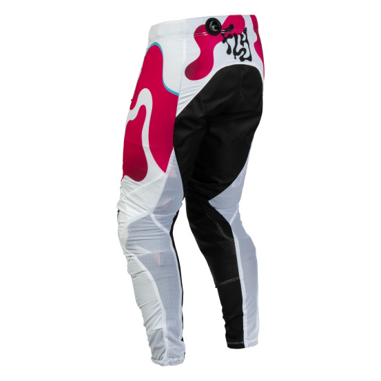 Pantalon cross enfant Fly 2027 Lite Vibe - Blanc Rose Bleu