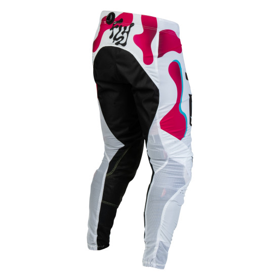 Pantalon cross enfant Fly 2027 Lite Vibe - Blanc Rose Bleu