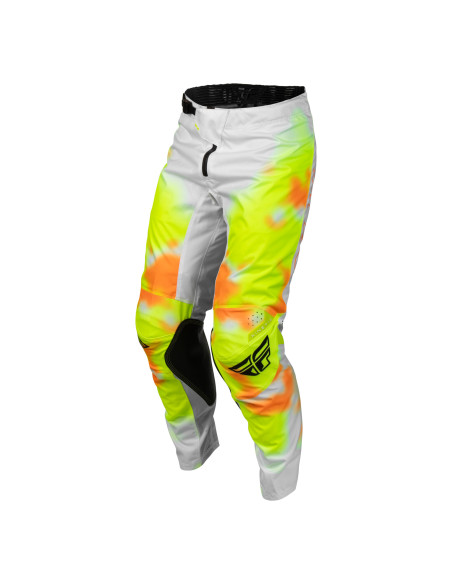 Pantalon cross Fly 2027 Kinetic Blur - Blanc Jaune fluo Orange