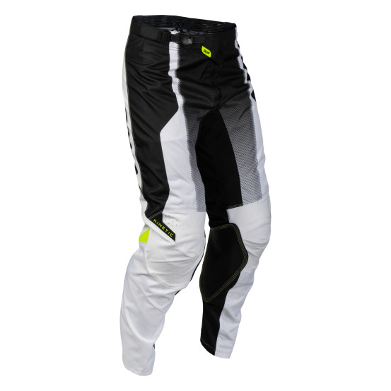 Pantalon cross Fly 2027 Kinetic Fade - Blanc Noir Jaune fluo