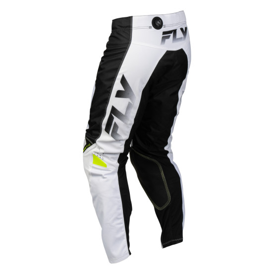 Pantalon cross Fly 2027 Kinetic Fade - Blanc Noir Jaune fluo