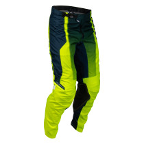 Pantalon cross Fly 2027 Kinetic Fade - Jaune fluo Bleu Blanc 2