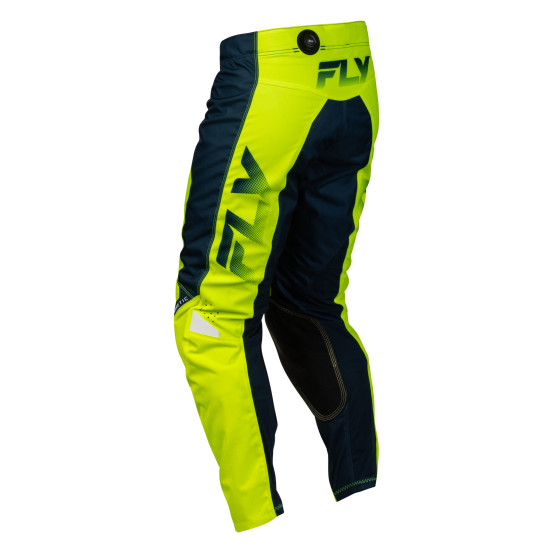 Pantalon cross Fly 2027 Kinetic Fade - Jaune fluo Bleu Blanc