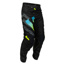 Pantalon cross Fly 2027 Kinetic Volt - Noir Gris Turquoise Jaune 2